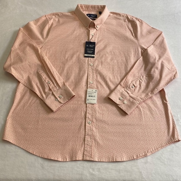 Original Penguin Coral Reef Print Slim Fit, Tangerine/Orange, XXL 18-18 1/2, NWT - Picture 7 of 15